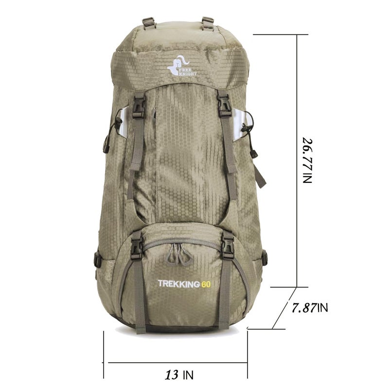 Bseash 60L Waterproof Hiking Camping Backpack with Rain Cover  Large Outdoor Sport Travel Daypack Rucksack for Climbing - Image 4